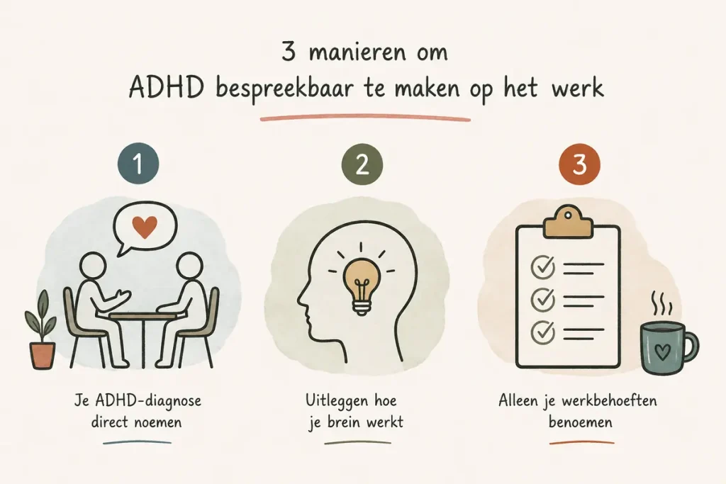 ADHD bespreekbaar maken op werk 3 manieren